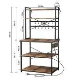 SucceBuy Power Bakers Rack With X Shaped Support And Hooks