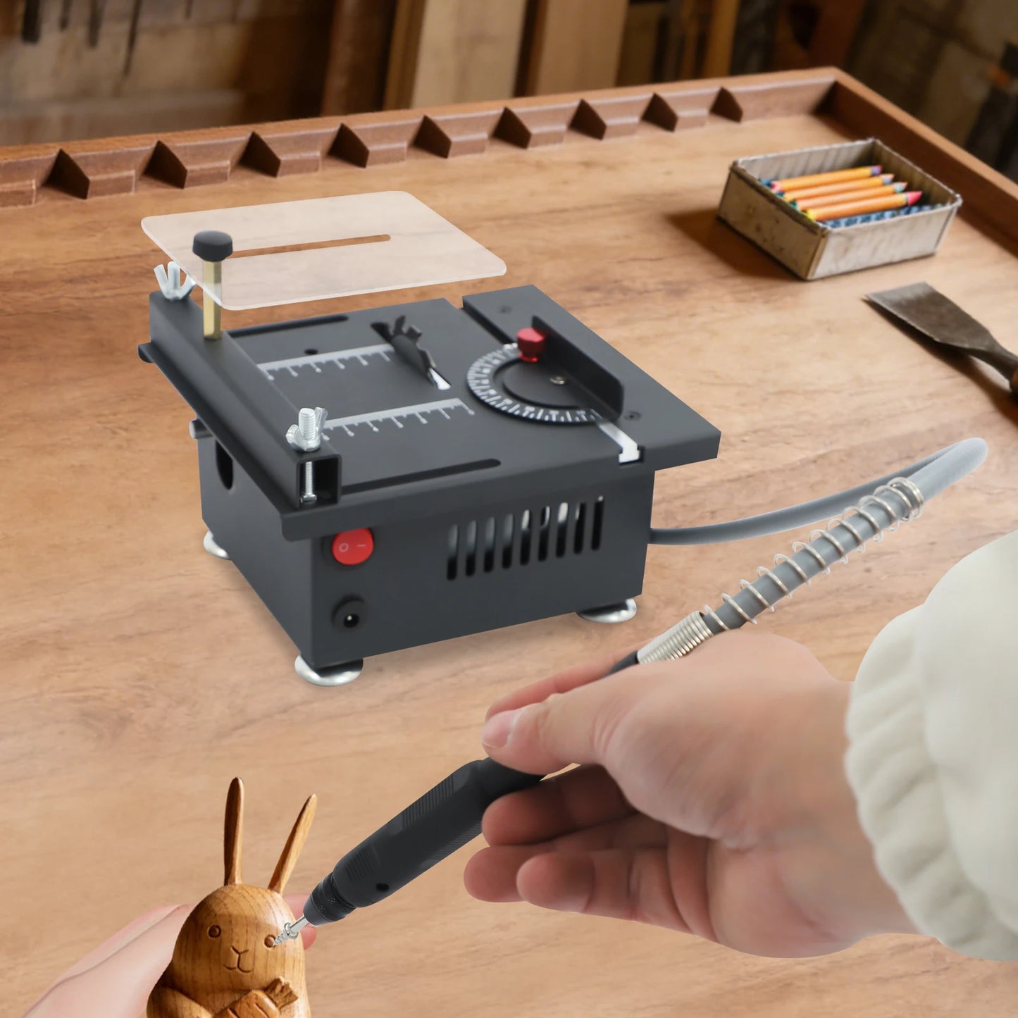 Mini Electric Table Saw With Four Blades Angle 0 90
