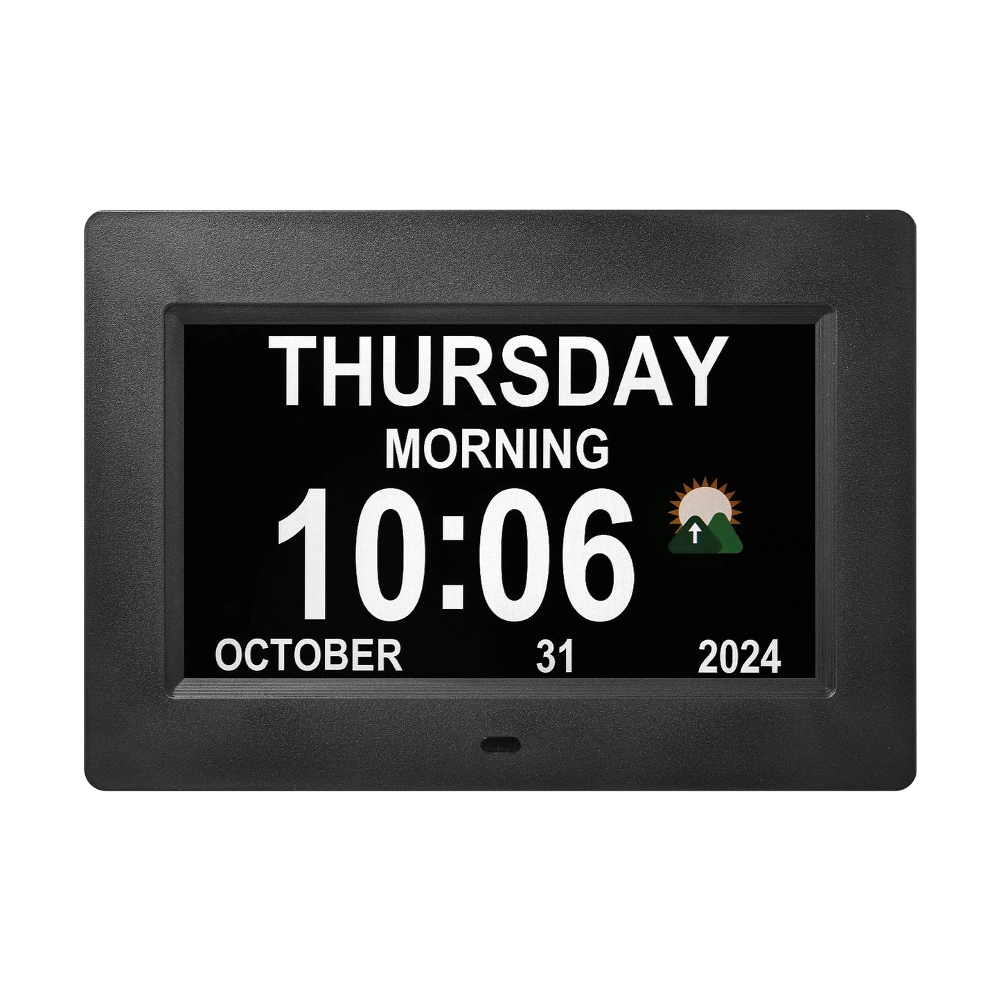 Memwake Dementia Digital Alarm Clock With Auto Dimming LCD Calendar