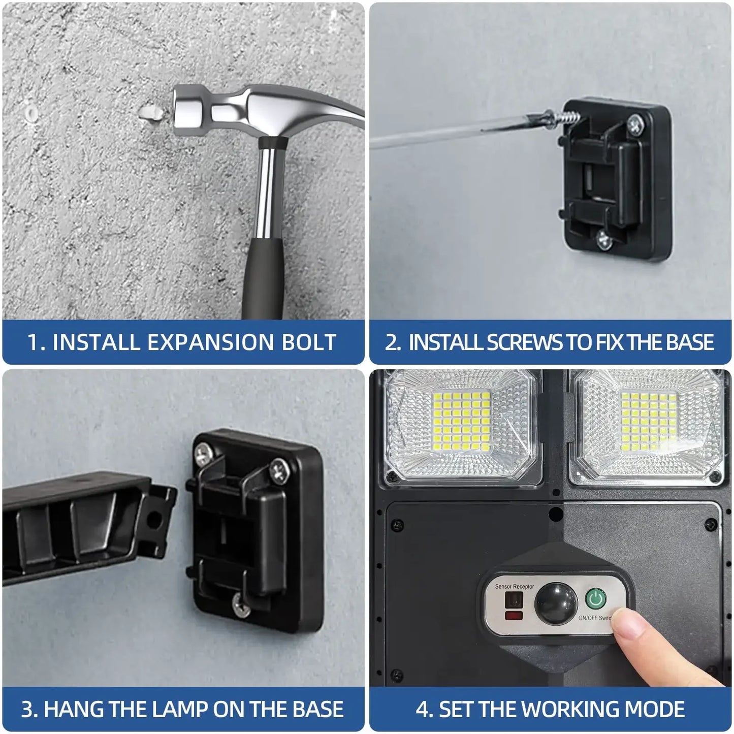 Solar Street Lights Outdoor Motion Sensor LED Parking Lot
