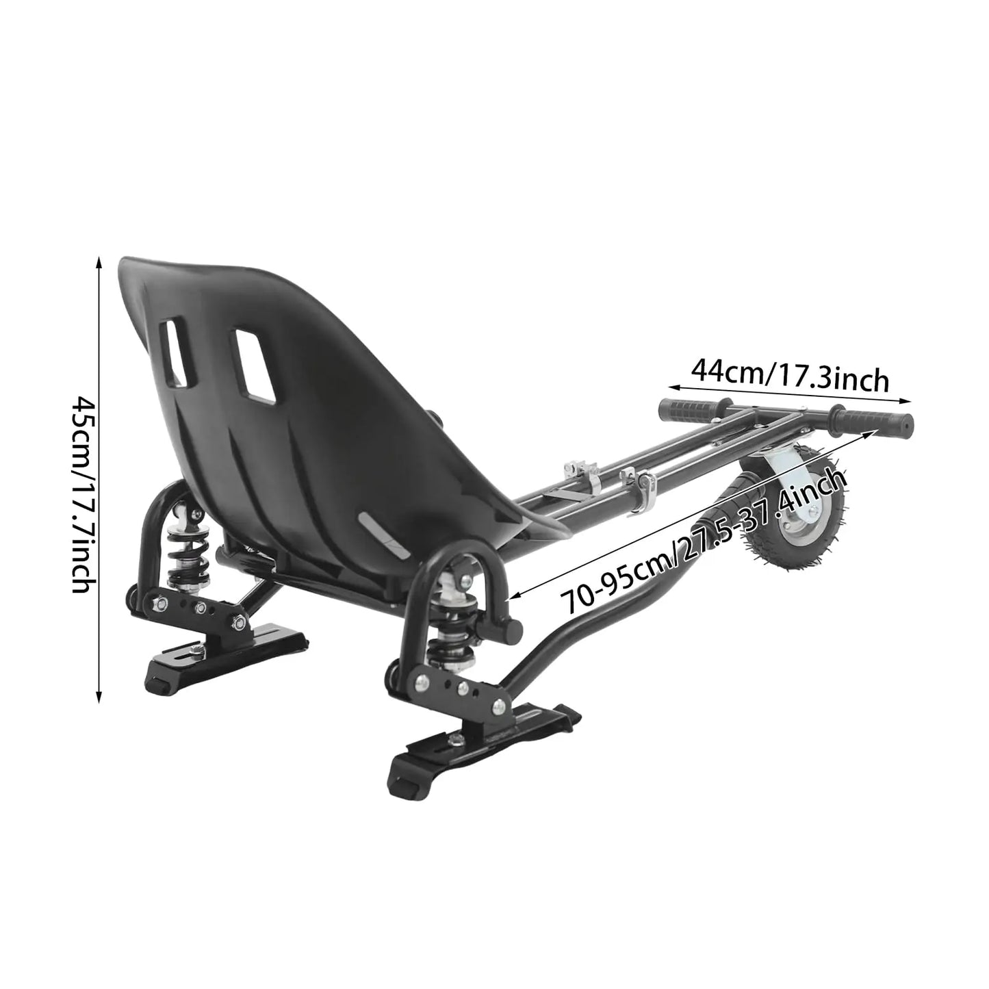 Bymaocar Hoverboard Seat Attachment For Go Kart With Adjustable Frame