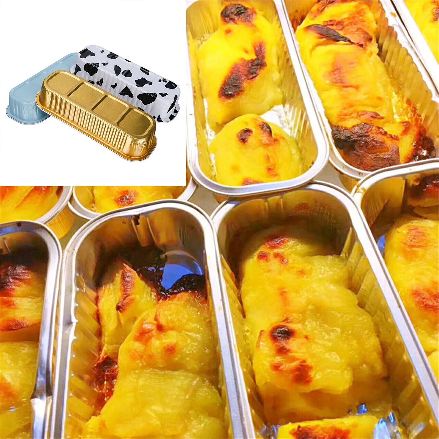 Disposable Mini Loaf Baking Pans Oven Safe Cookware Trays