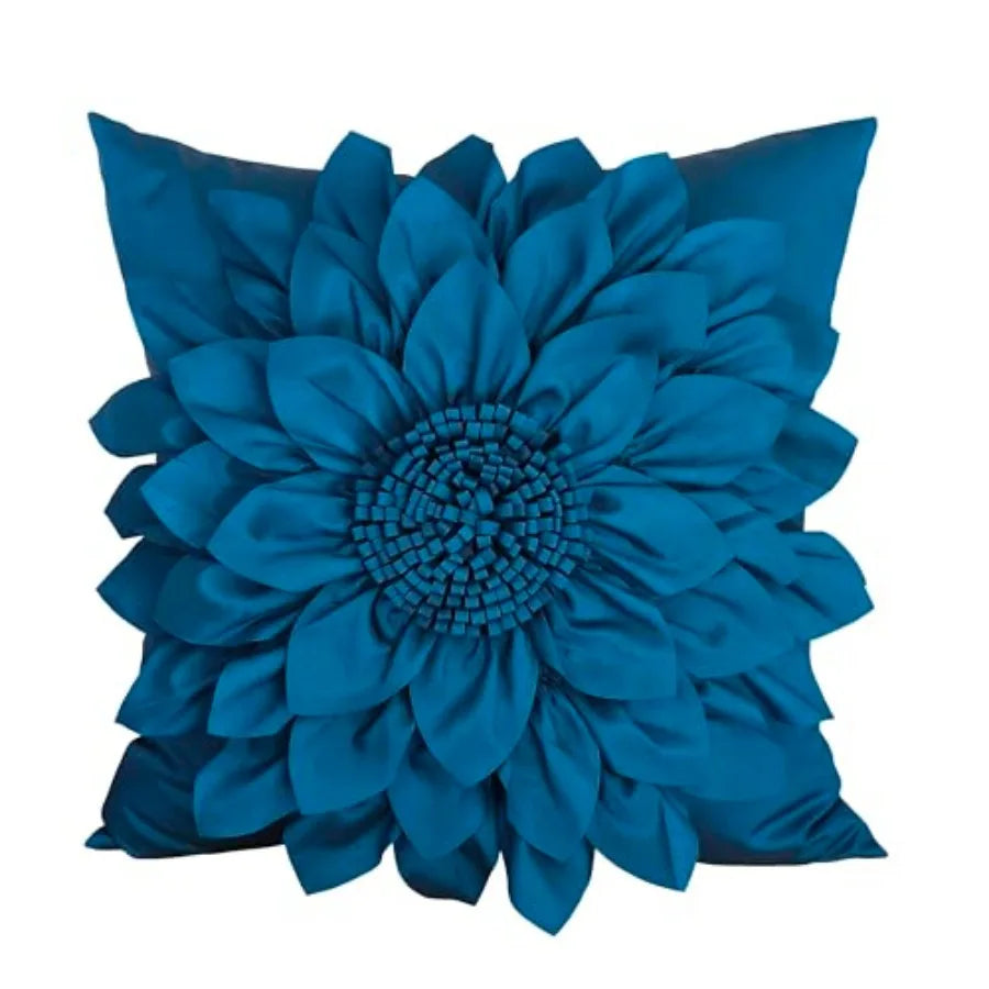 3D Sunflower Decorative Throw Pillow Covers for Bed Sofa Couch Car, Accent Floral Taffeta Cushion Cover, Handmade Pillow Cases