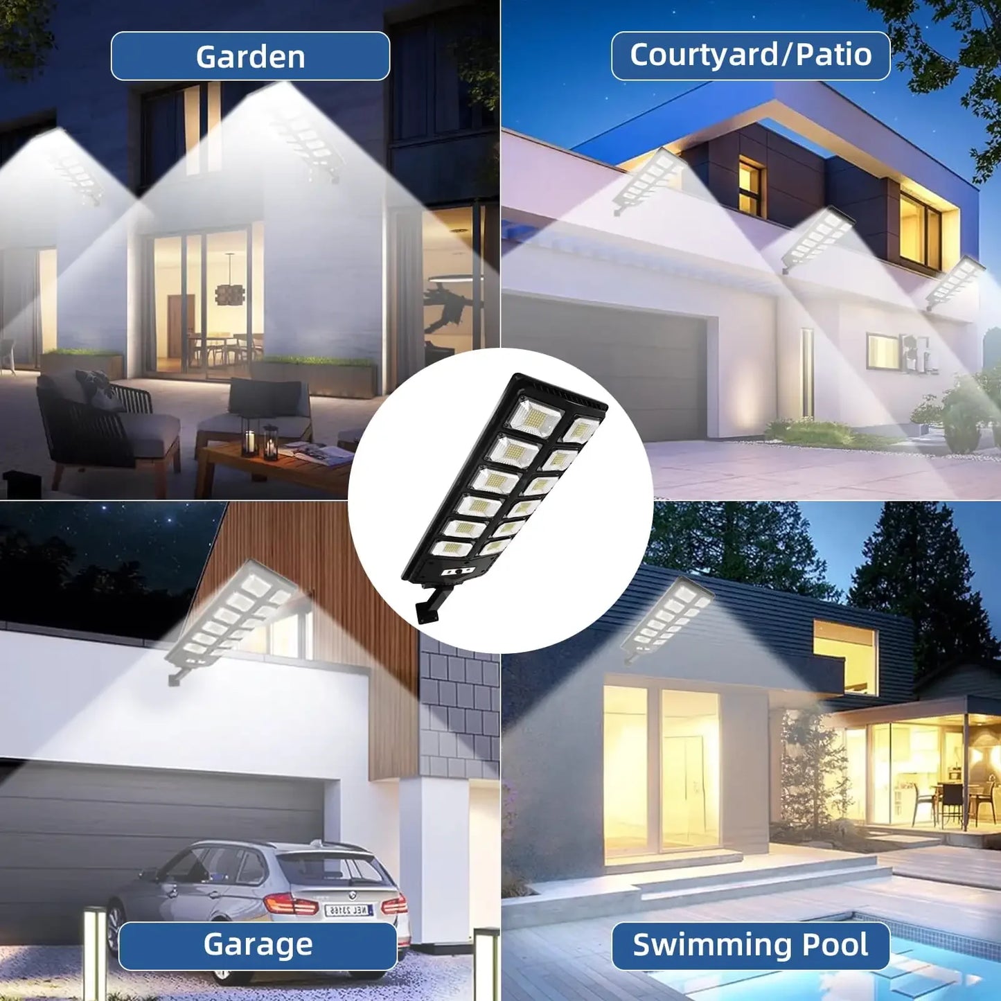 Solar Street Lights Outdoor Motion Sensor LED Parking Lot