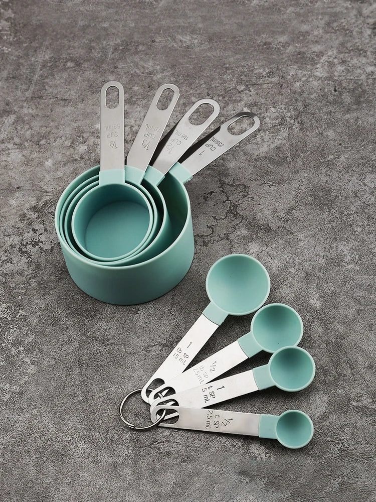 8Pcs Measuring Cups And Spoons Set For Baking And Cooking