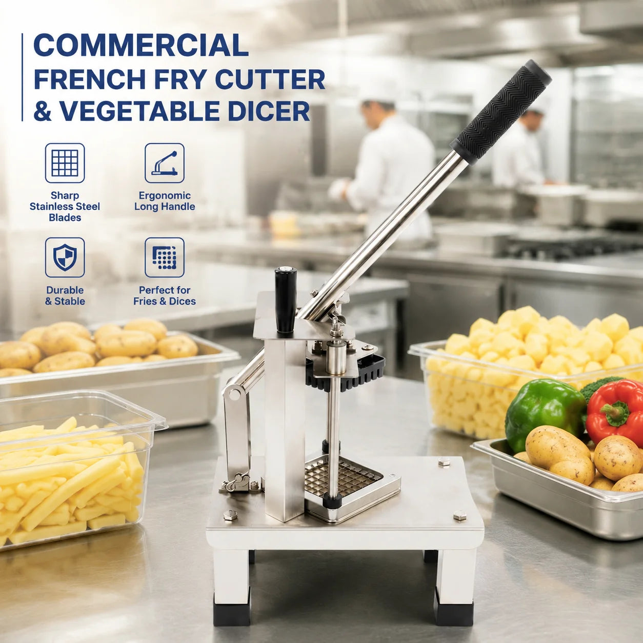 French Fry Cutter And Vegetable Dicer Multi Function Food Cutter