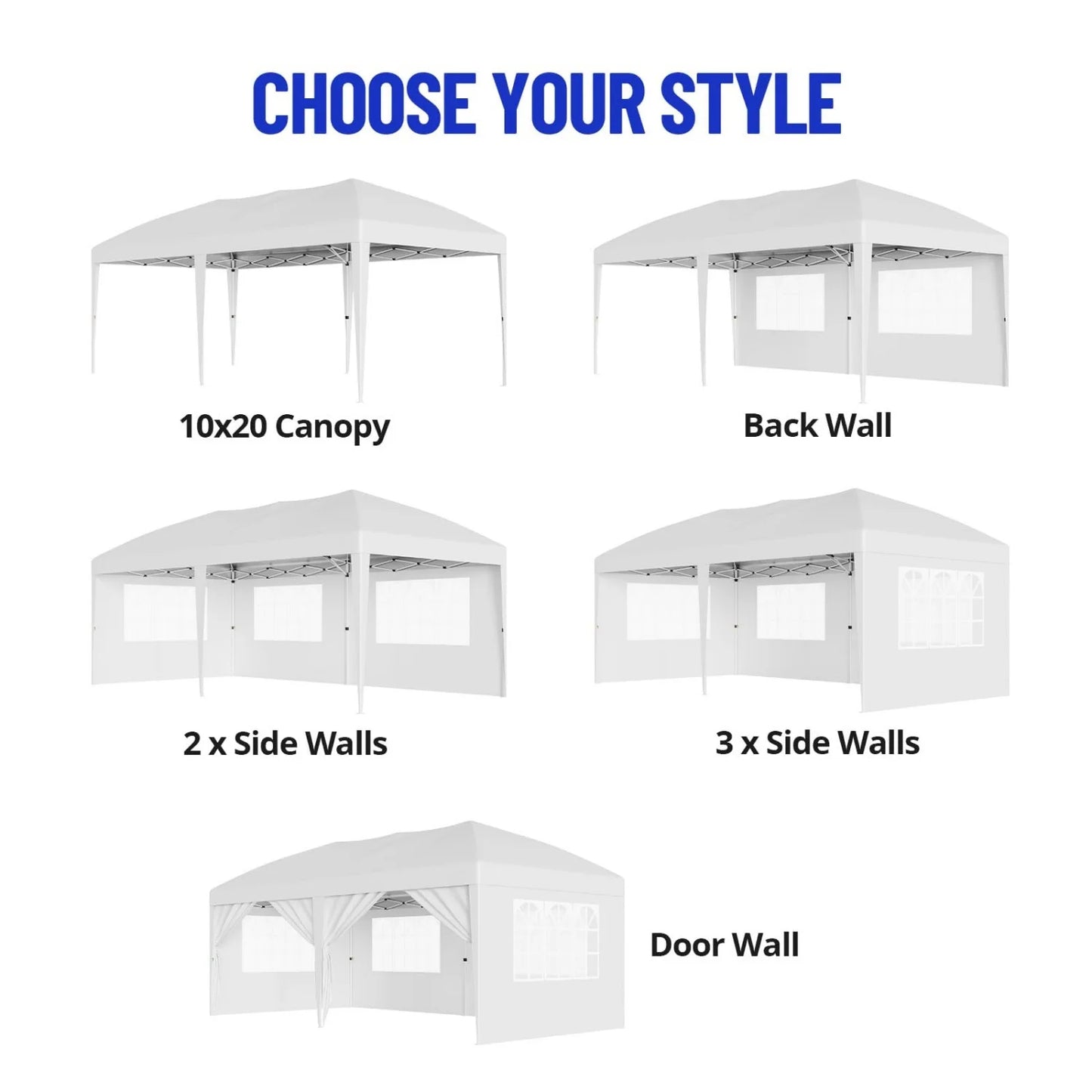 HiMISS Pop Up Canopy Tent With Removable Sidewalls Adjustable