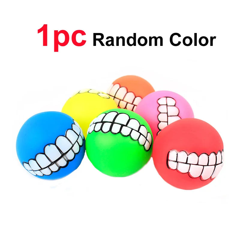 Rubber Squeaky Dog Toy Ball Chew for Training