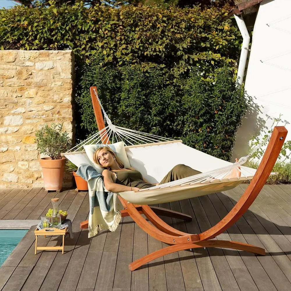 Two Person Heavy Duty Hammock Stand For Outdoor Spaces