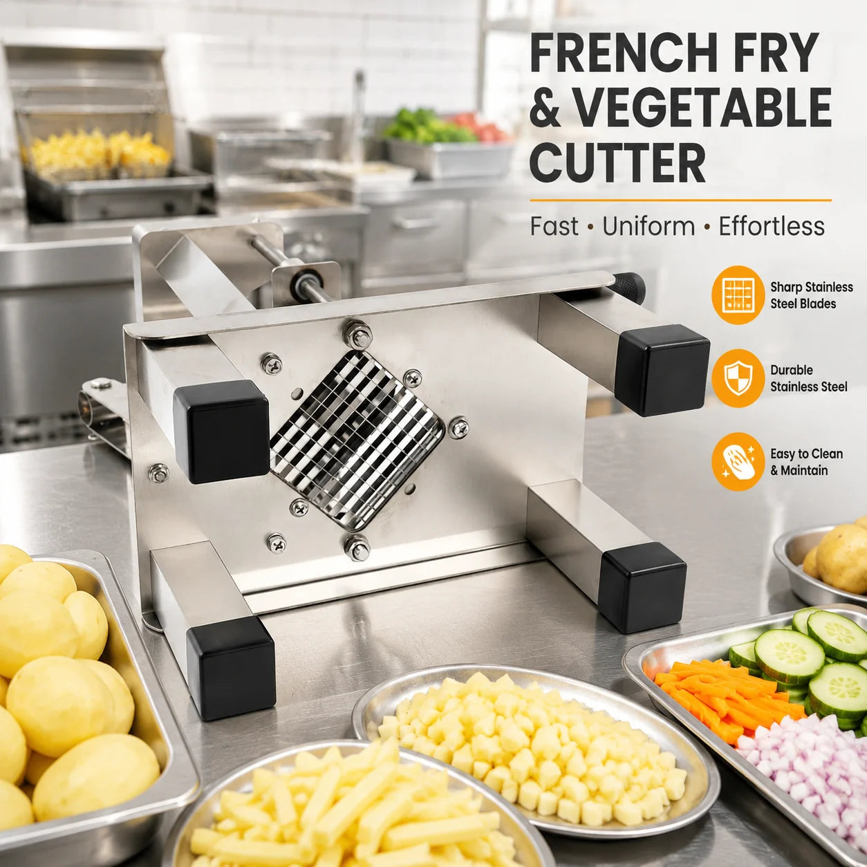 French Fry Cutter And Vegetable Dicer Multi Function Food Cutter
