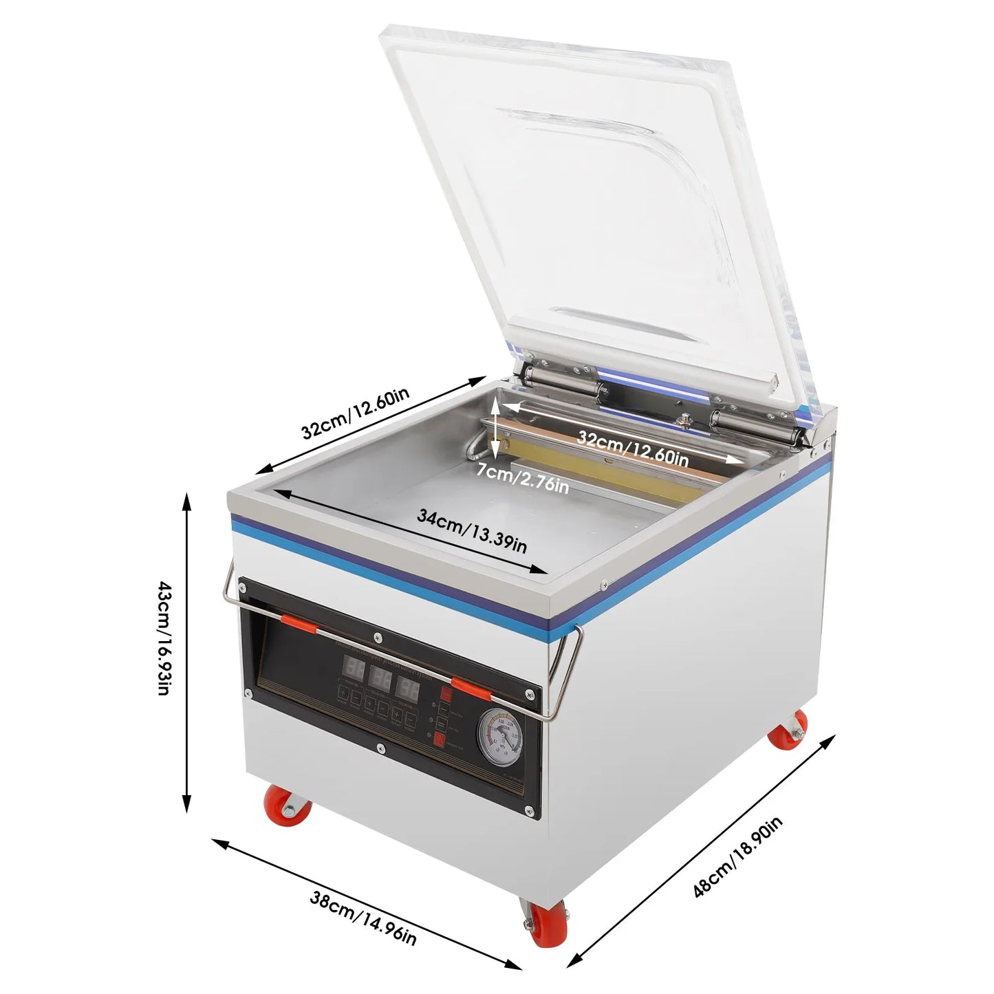 DZ 320 Electric Vacuum Packing Machine Chamber Sealer 800W