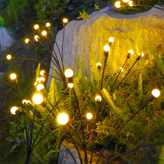 Solar Firefly Lights 8-Head LED Outdoor Garden Pathway Decor