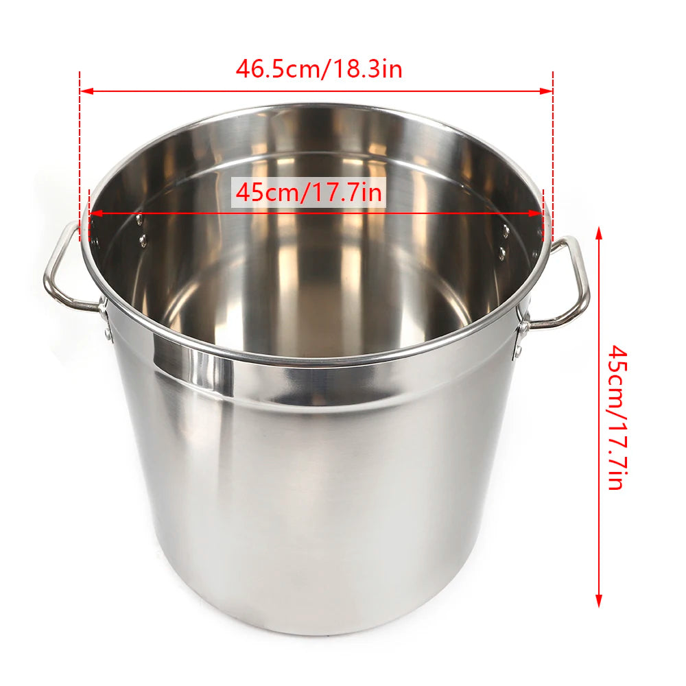 Stainless Steel Soup Stock Pot with Lid and Handles