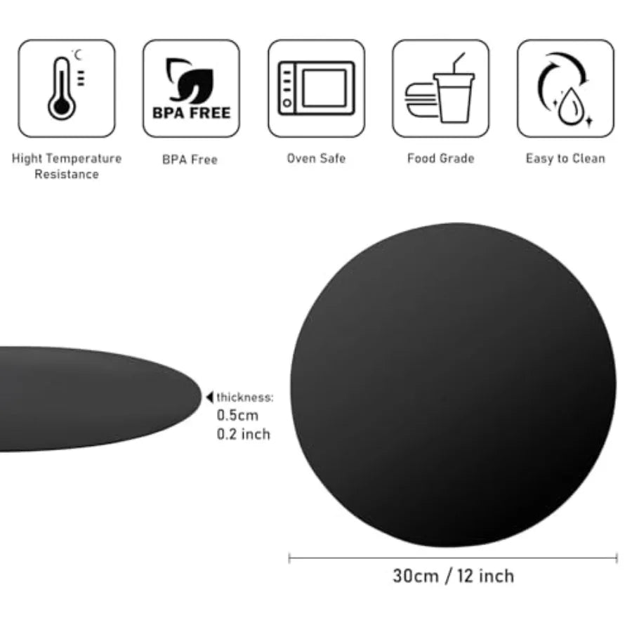 Two Pack Silicone Microwave Mats Nonstick Baking Mats