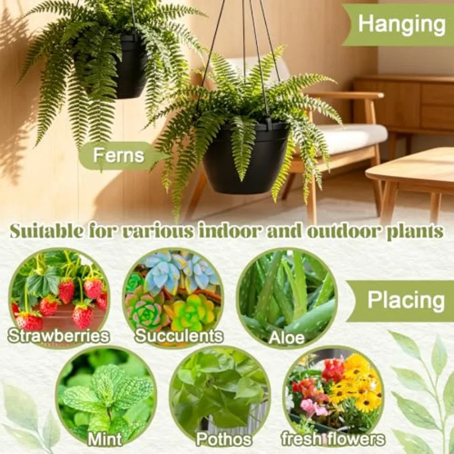 Plastic Hanging Pots For Plants With Hooks Hanging Baskets Bulk