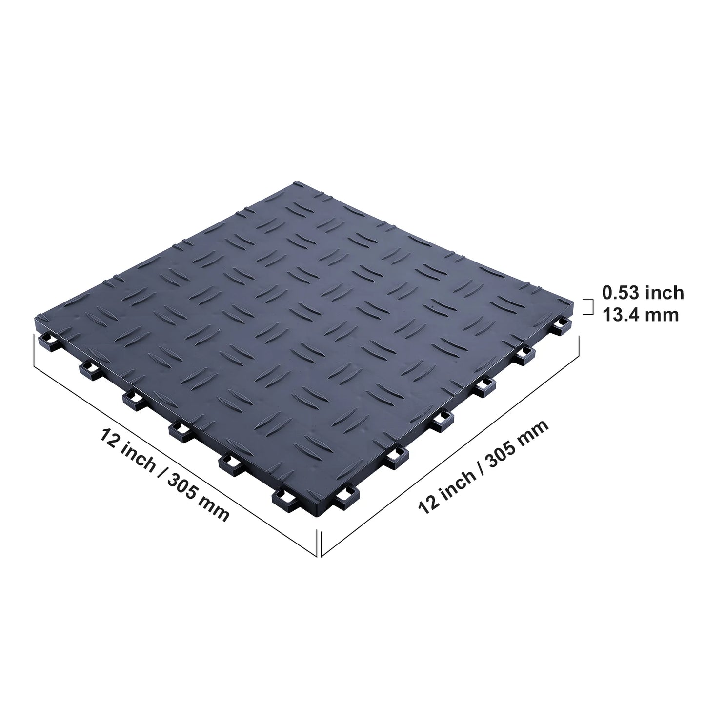 NONECN Interlocking Garage Floor Tiles Non Slip Double Sided