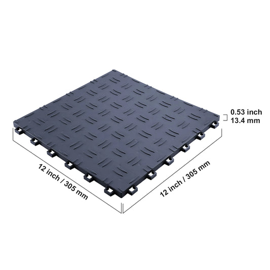 NONECN Interlocking Garage Floor Tiles Non Slip Double Sided