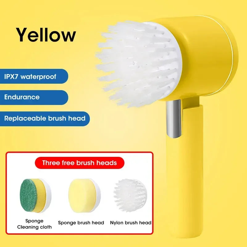 Wireless Handheld Electric Cleaning Brush For Dishes Pots Pans