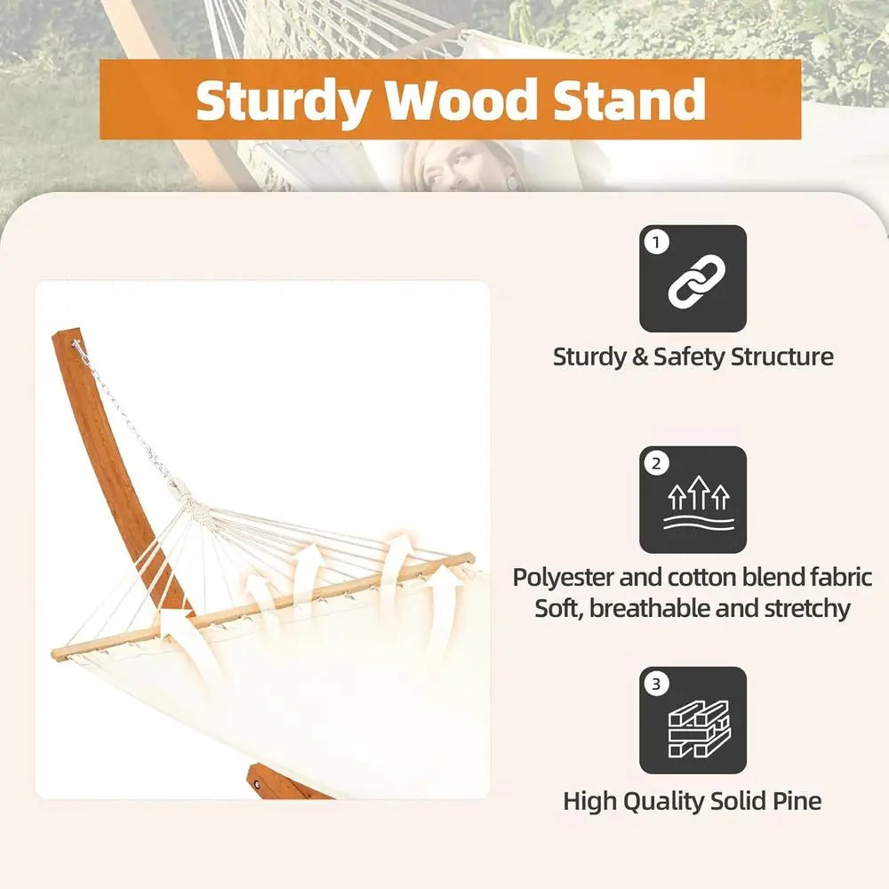 Two Person Heavy Duty Hammock Stand For Outdoor Spaces