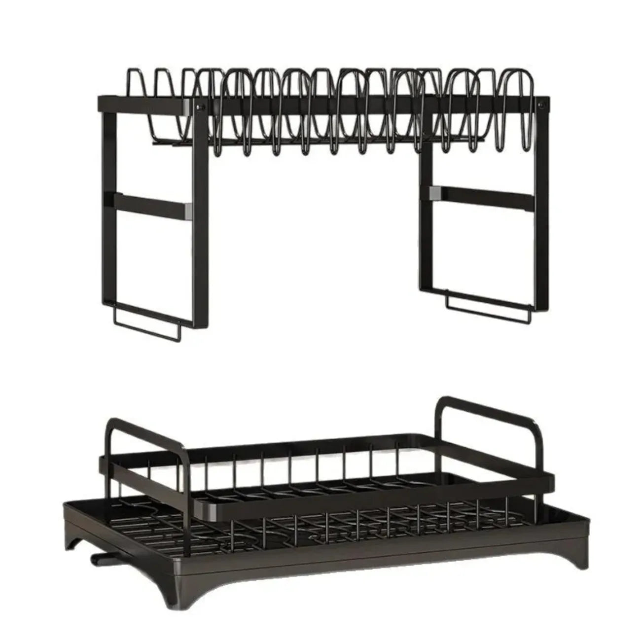 Diamri 2 Tier Rotating Dish Drying Rack With 360 Swivel