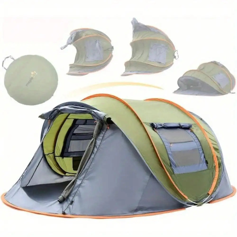 Easy Pop Up Camping Tent With Two Doors Waterproof UPF50