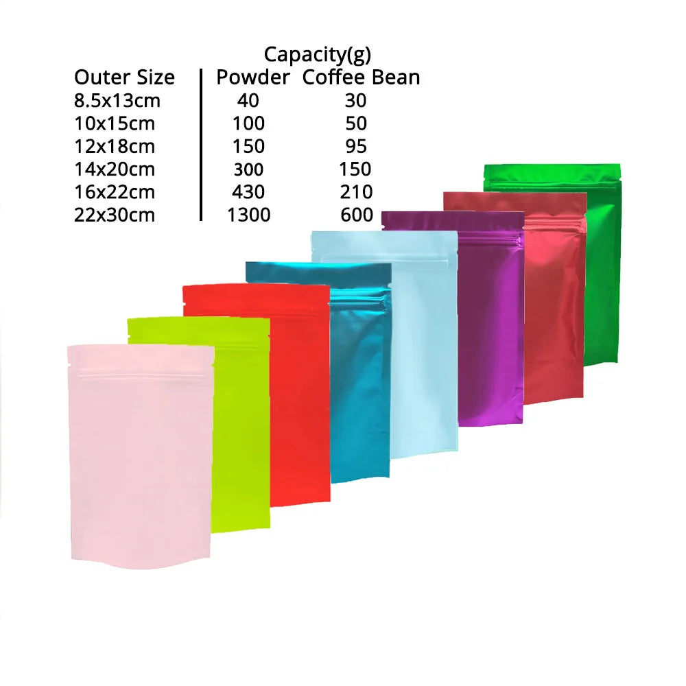 VoluPack Smell Proof Resealable Stand Up Mylar Bags For Storage