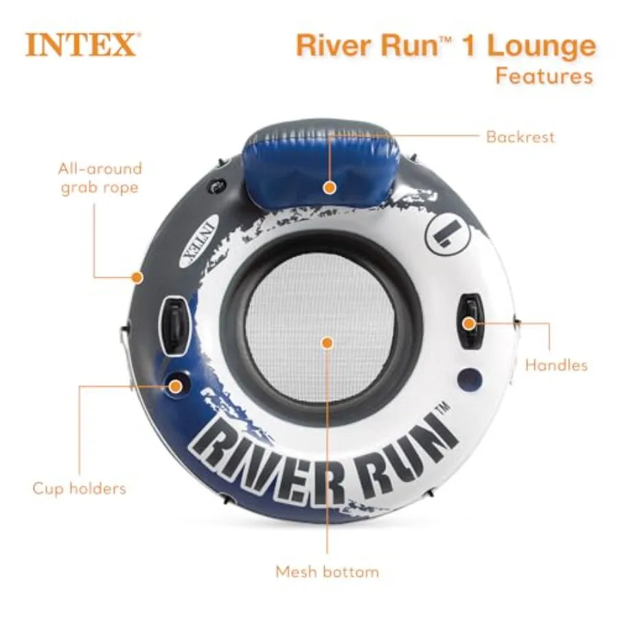 River Run 1 Inflatable Water Tube for Lake Recreation