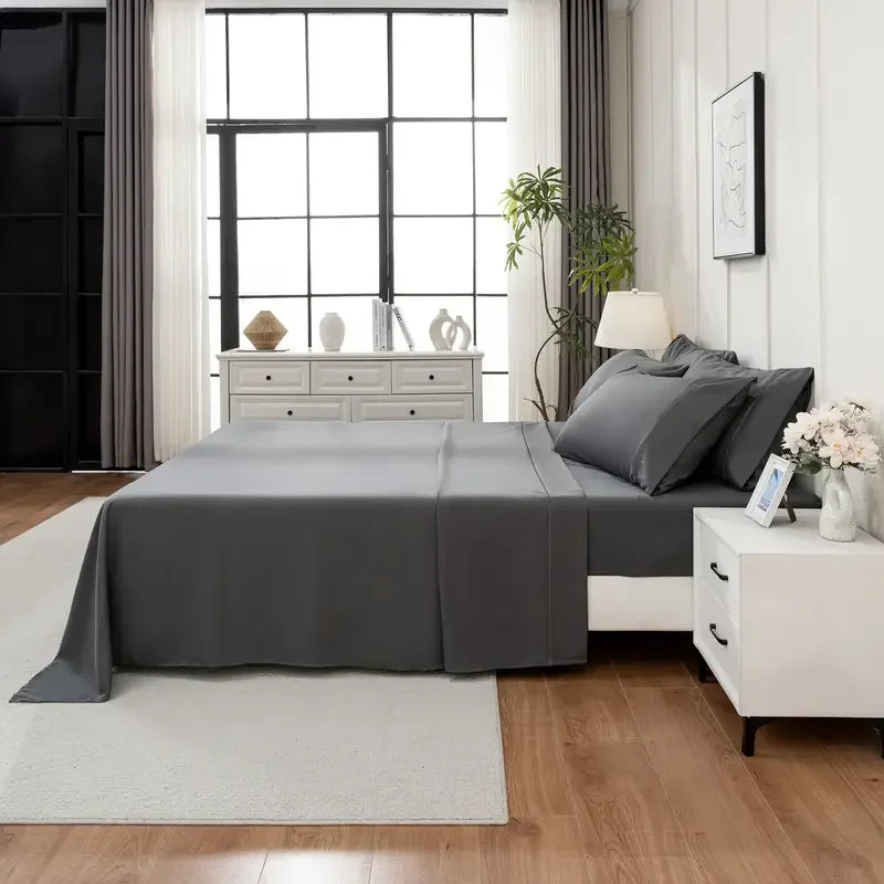 Bamboo Cooling Sheet Set With Pillowcases For Hot Sleepers