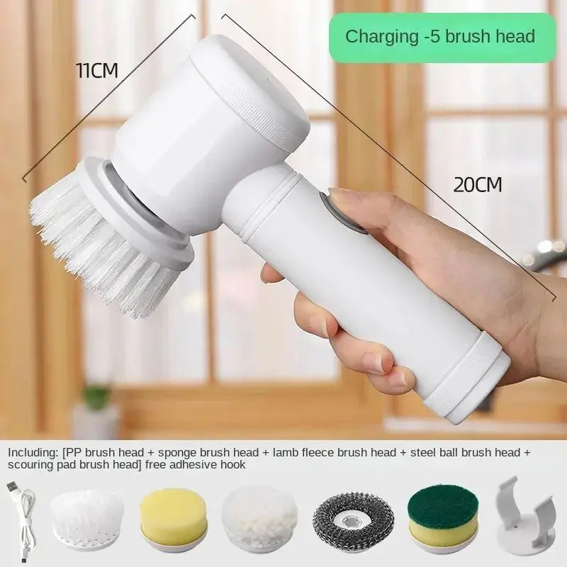 Wireless Handheld Electric Cleaning Brush For Dishes Pots Pans