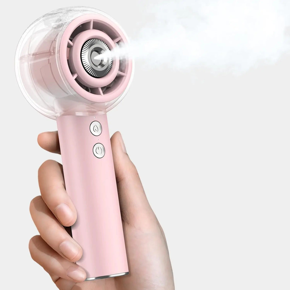 Portable Misting Handheld Fan With Rechargeable Battery For Outdoor Use