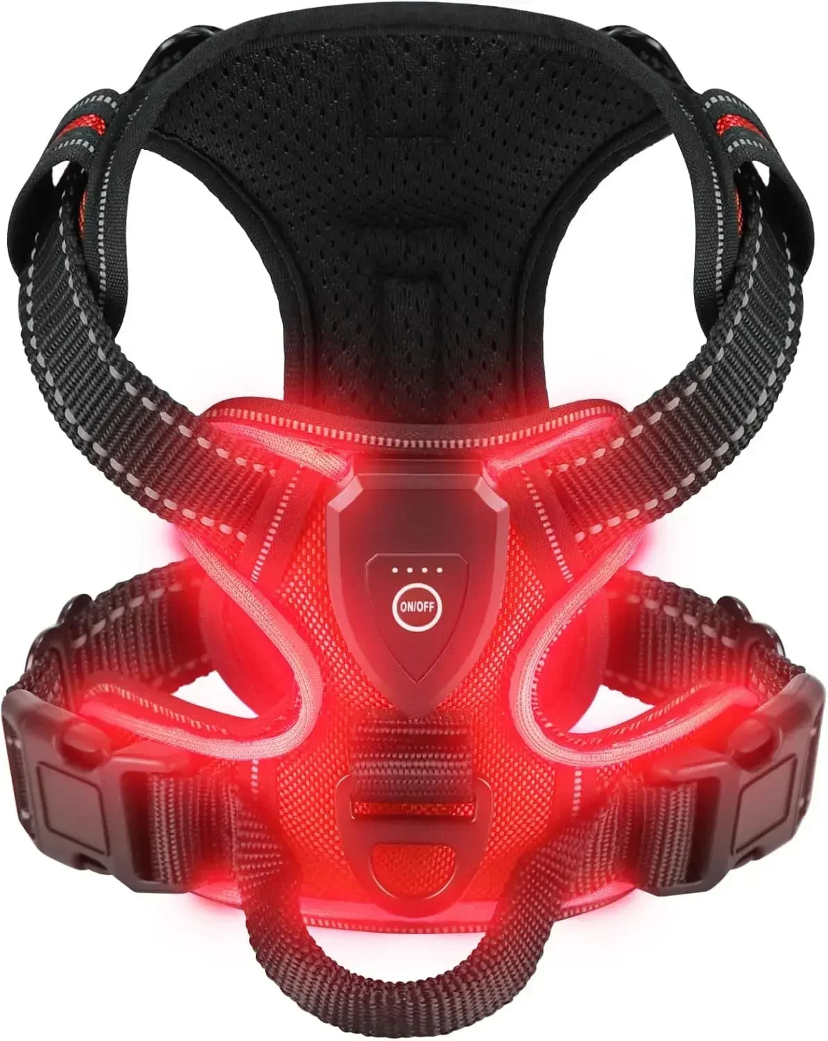 Led Luminous Dog Harness Rechargeable No Pull Adjustable Vest For Dogs