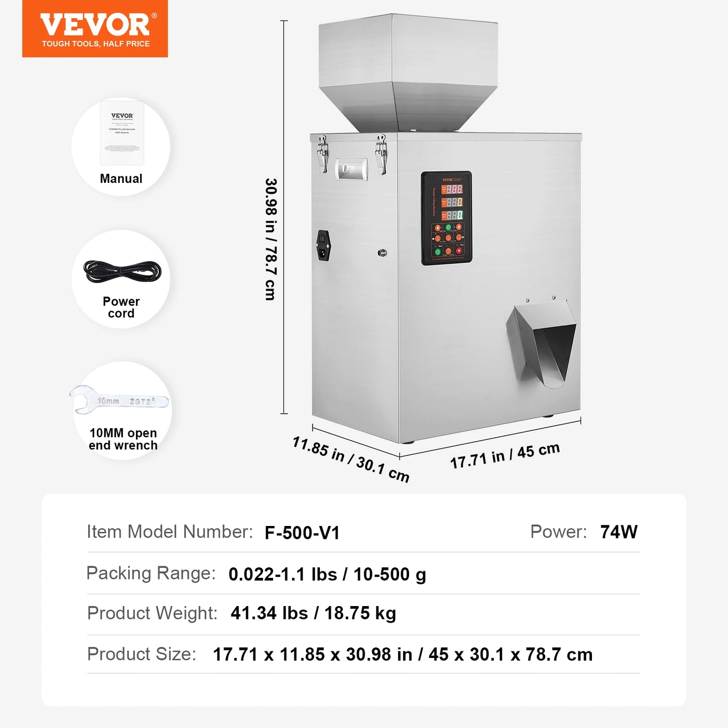 SucceBuy 1-100g/1-200g/10-500g Powder Filling Machine Automatic Intelligent Particle Weighing Dispenser Machine  for Tea Seeds