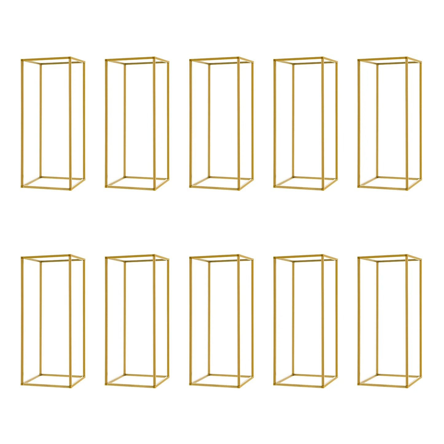 Wedding Flower Stand Set 10 Pcs Metal Column Rack Display