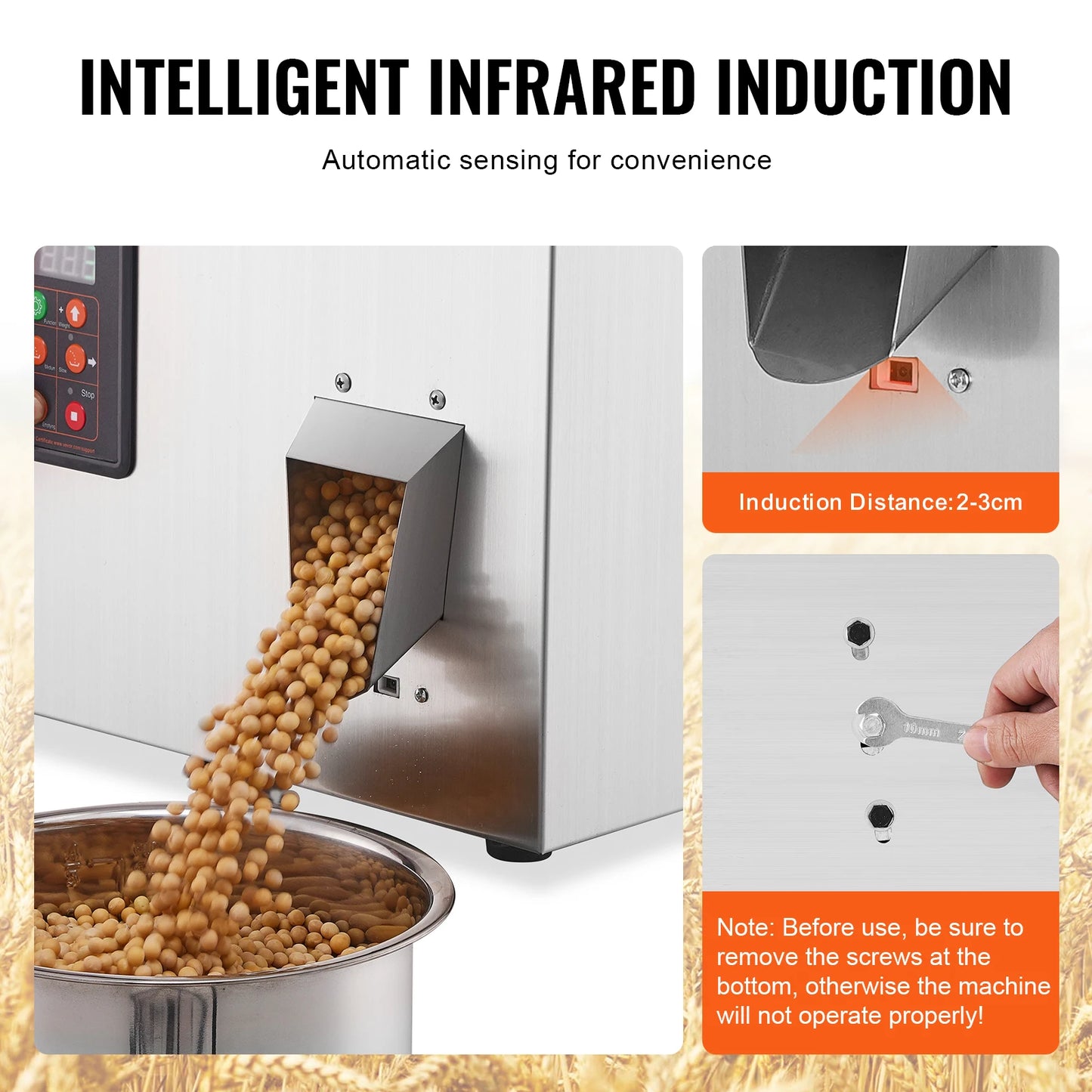 SucceBuy 1-100g/1-200g/10-500g Powder Filling Machine Automatic Intelligent Particle Weighing Dispenser Machine  for Tea Seeds