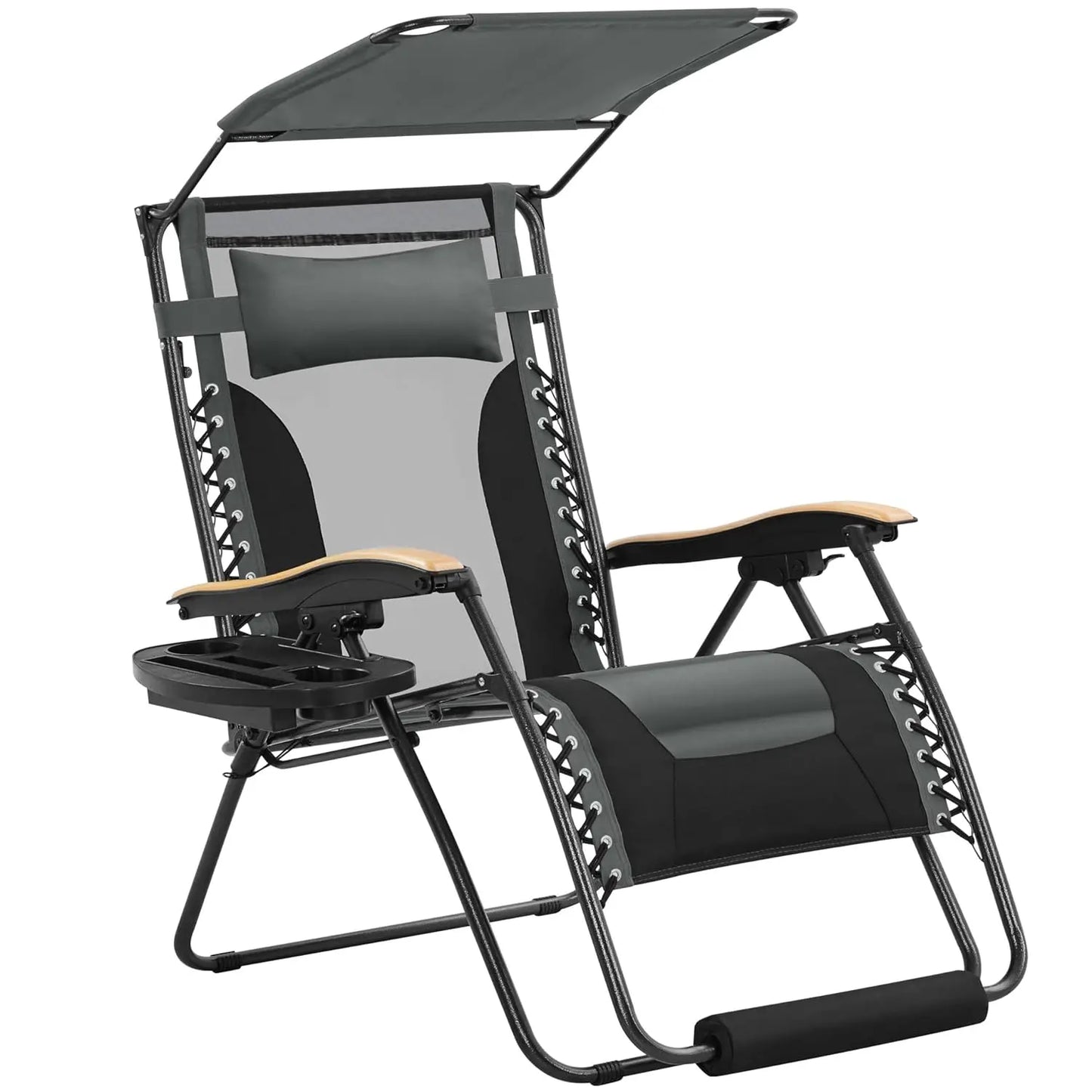 Zero Gravity Chair Adjustable Patio Recliner With Cup Holder And Padded Comfort