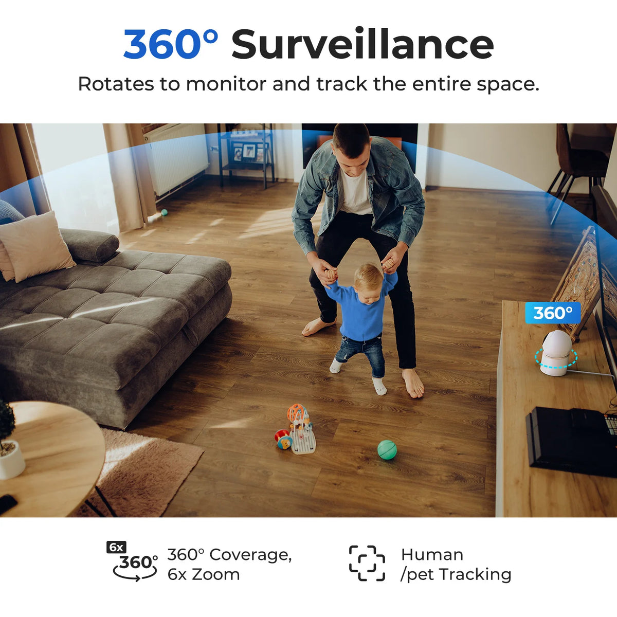 IMILAB 4K Indoor Security Camera With AI Pet Tracking