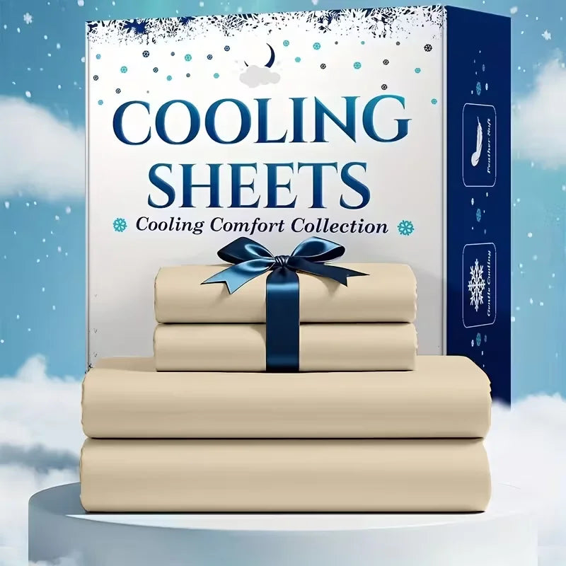 Bamboo Cooling Sheet Set With Pillowcases For Hot Sleepers