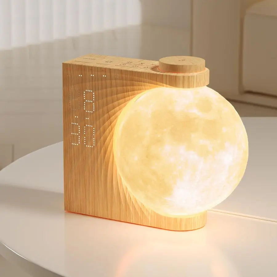 Alarm Clock With Moon Light Night Lamp And Sleep Timer