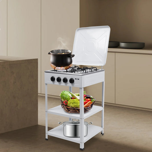 4 Burner Portable Outdoor Gas Stove With Wind Shield Cover