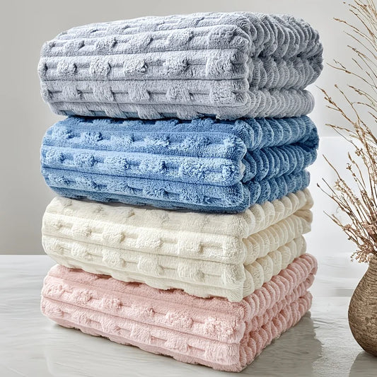 Waffle Weave Microfiber Bath Towels Quick Drying Ultra Absorbent