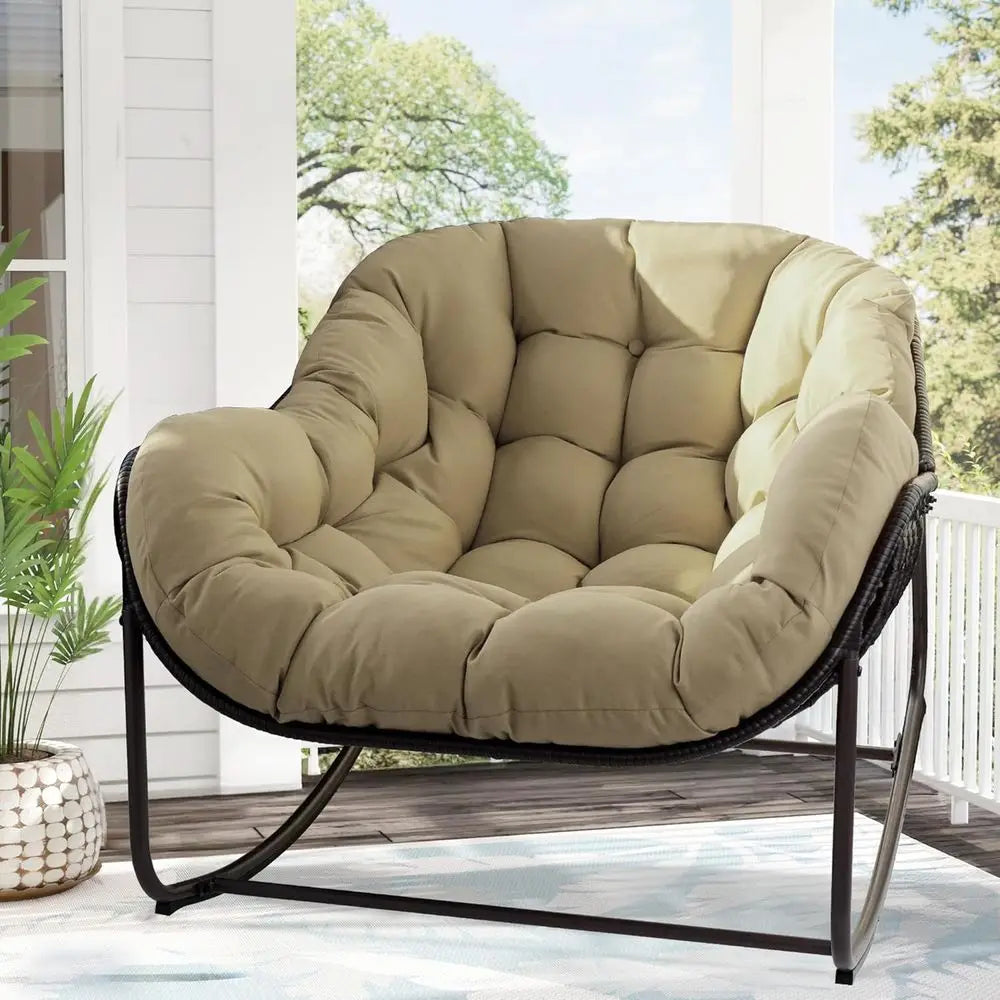 Papasan Rocking Chair Oversized Indoor Outdoor Deep Seat