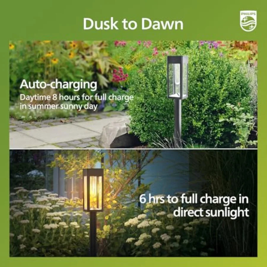 8 Packs Solar Pathway Lights Outdoor, Glass Metal Led Garden Landscape Lightings, 3000K Warm White, Waterproof for Decor Yard,