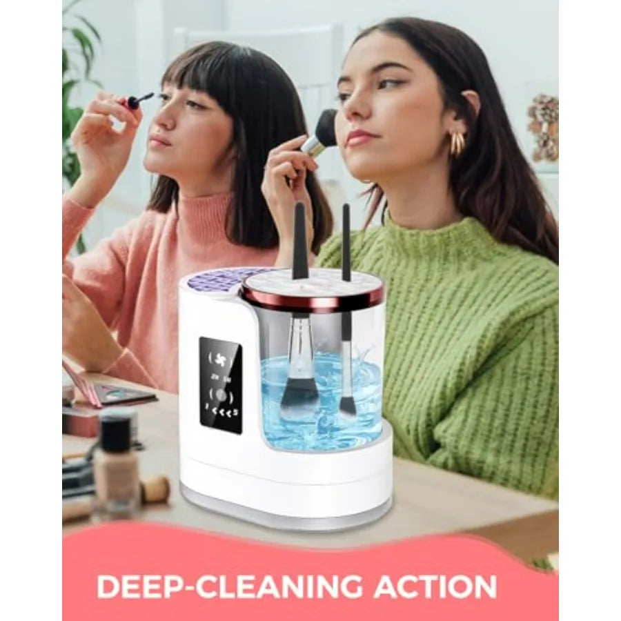 Electric Portable Makeup Brush Cleaner With Automatic Cleaning And Drying