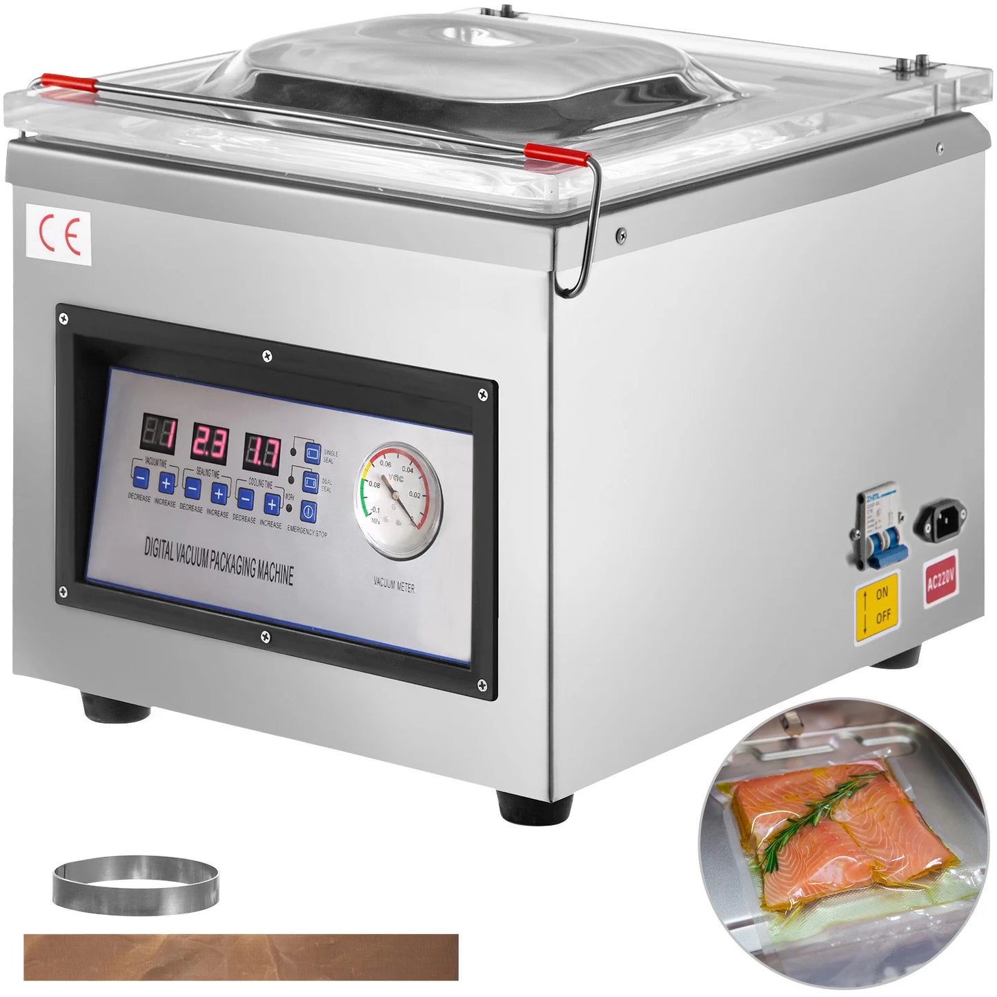 SucceBuy DZ-260C Chamber Vacuum Sealer Food Packaging 110V