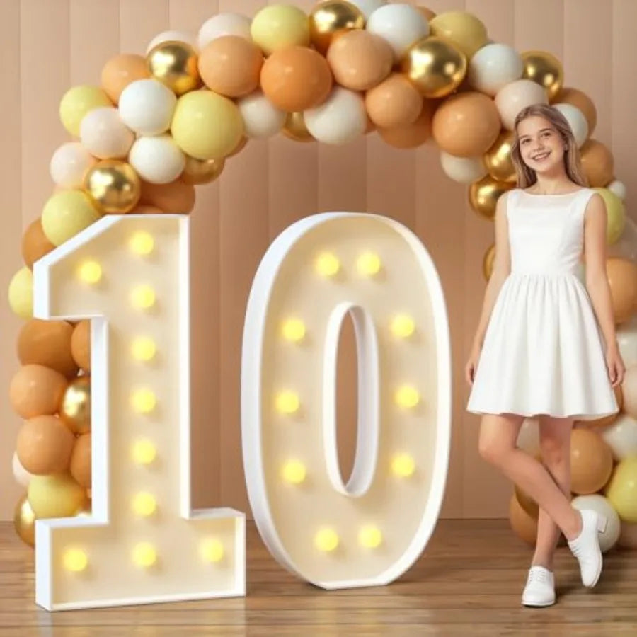 Marquee Light Up Number Sign Anniversary Party Decorations