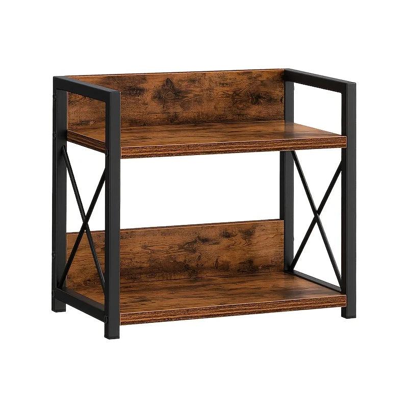 Two Tier Stainless Steel Spice Rack For Kitchen Countertop Organization