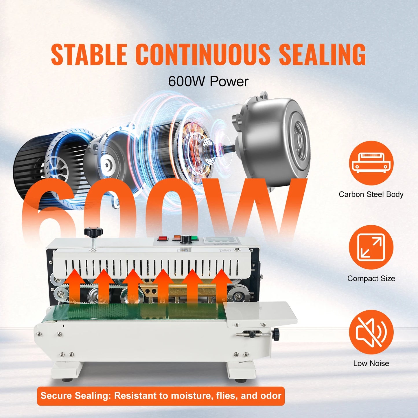 SucceBuy Horizontal Bag Sealing Machine for 0.02 to 0.8 mm Bags