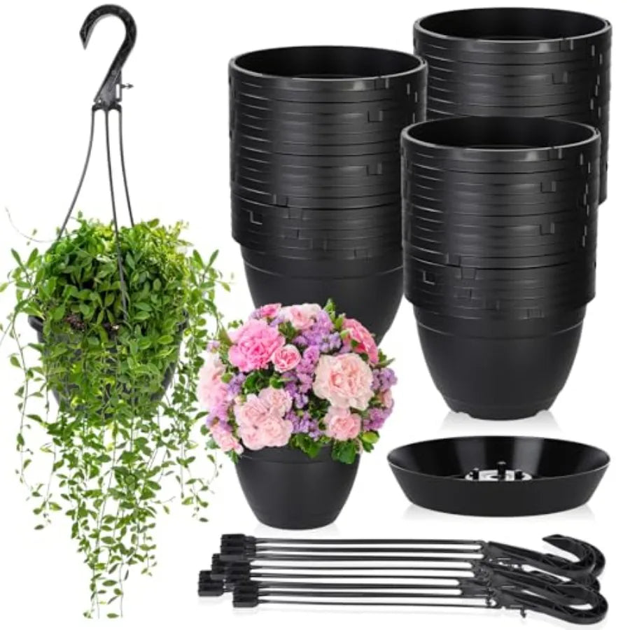 Plastic Hanging Pots For Plants With Hooks Hanging Baskets Bulk