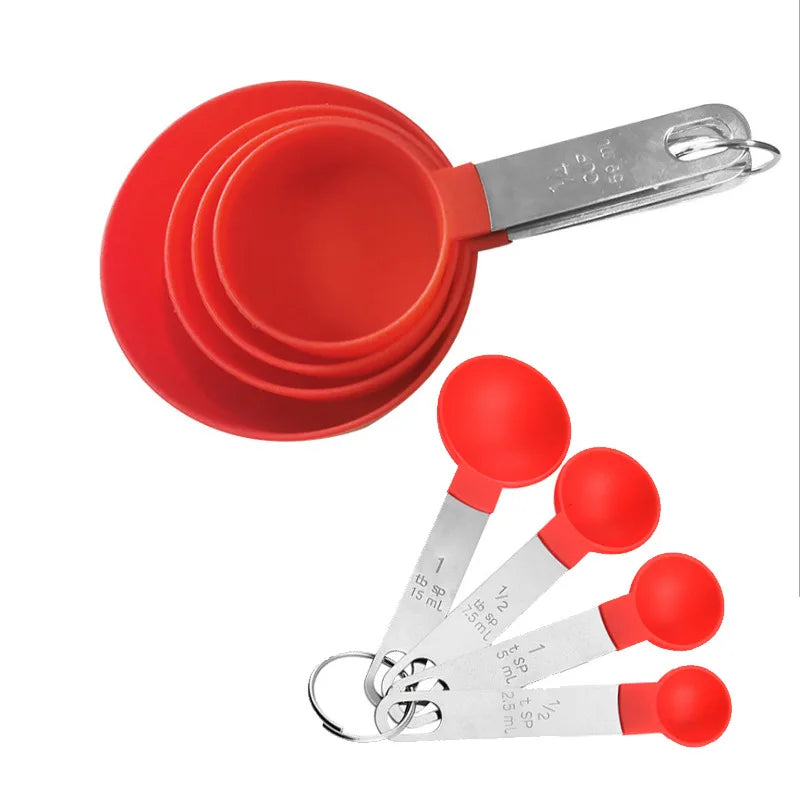 8Pcs Measuring Cups And Spoons Set For Baking And Cooking