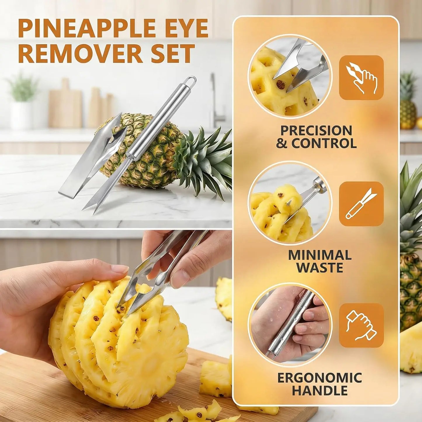 Pineapple Eye Remover Cutter Stainless Steel Kitchen Tool